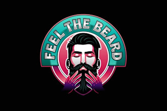 design mascot beard oil company logo