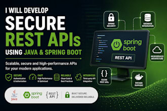 develop secure rest apis using java and spring boot