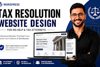 build wordpress tax resolution website irs website tax attorneys website