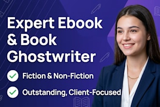 ghostwrite ebook, ebook writer, book writer, fiction ghostwriter