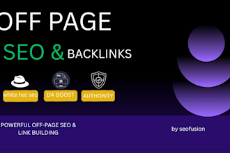 do off page SEO and high authority backlinks for your website