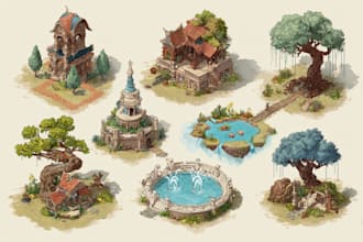 design amazing fantasy landscape art
