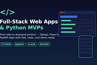 build a fullstack web app or mvp with python