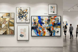 create elegant abstract wall art