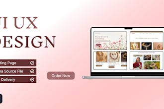 design modern luxury landing page UI UX in figma