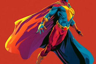 superhero character for comics