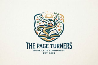 design a creative book club logo for your community
