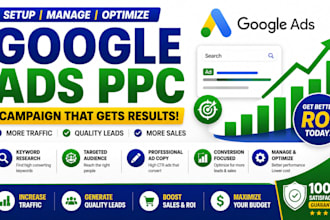 setup, manage and optimize google ads PPC campaigns