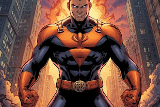 superhero character for comics