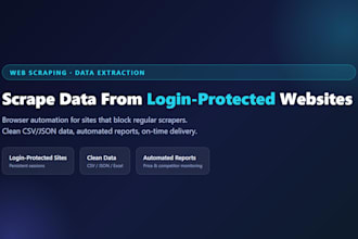 scrape data from login protected websites with browser automation