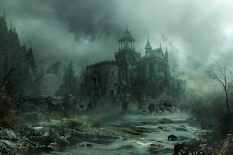 draw fantasy horror landscapes art