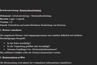 create clear work instructions sop and process documentation