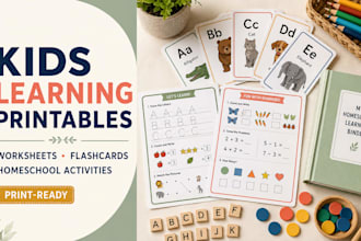 design kids worksheets flashcards learning activities and homeschool printables