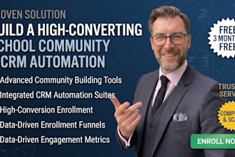 build a high converting skool community and crm automation