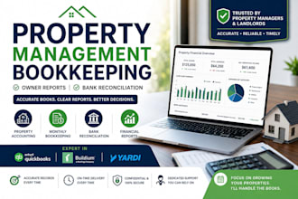 do property management bookkeeping, owner reports and bank reconciliation