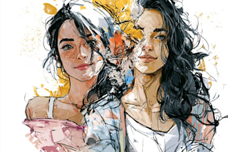 draw your characters and fanart in semi realistic art