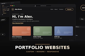 create a modern responsive portfolio website
