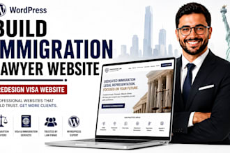 build wordpress immigration lawyer website redesign visa website