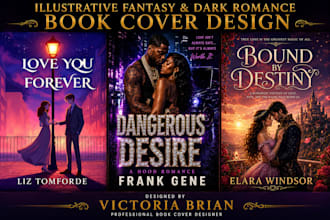 design an illustrative fantasy or dark romance book cover