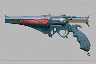 design creative concept art of weapons and items
