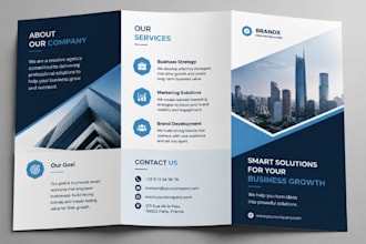 create tri fold brochure print ready business layout