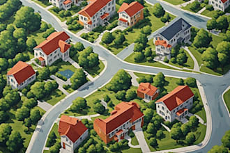 design a clean and detailed property location map