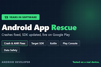 fix your android app crashes, update target sdk and publish on google play