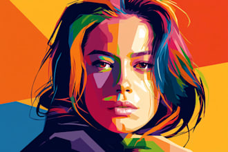 paint your photos into wpap pop art portrait