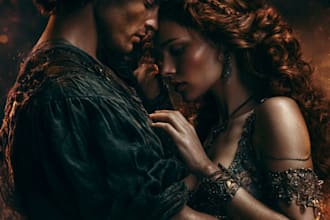 design cinematic fantasy romance book covers