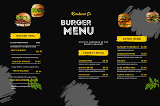 create a price list, food menu, or rate card for you