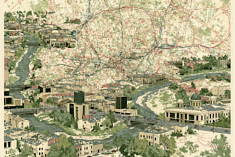 design a premium festival, event or tourism map illustration