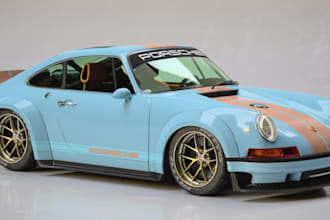 model 3d porsche widebody kit, mini racing car , supercar, futuristic racing car
