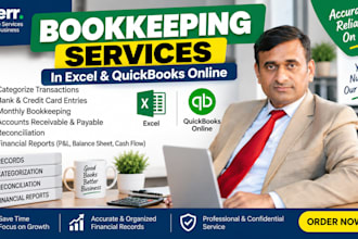 bookkeeping in excel and quickbooks online
