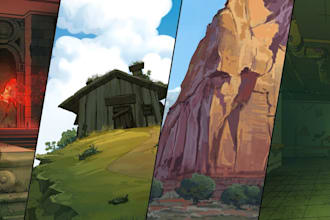 do 2d concept art and background illustrations