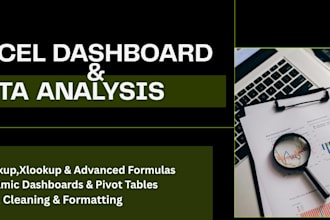 create excel dashboards formulas and data analysis