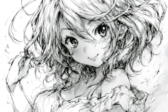 draw anime sketch colored