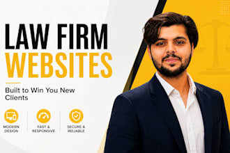 build a modern law firm, lawyer and attorney website with custom coding