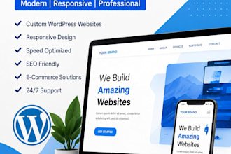 develop a professional wordpress website with elementor