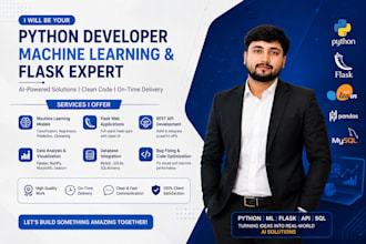 develop python machine learning ai applications using flask