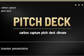 design carbon capture pitch deck climate tech esg investor presentation