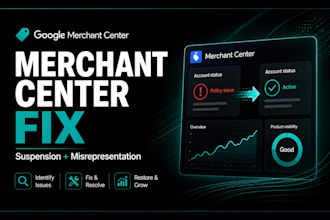 fix google merchant center suspension and misrepresentation