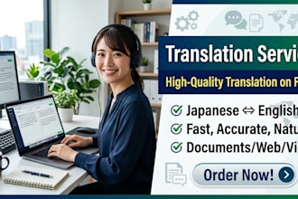 translate english to japanese or native japanese proofreading