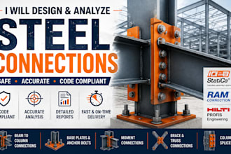design and analyze steel connections using ideastatica, ram connection and hilti