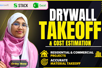 do drywall framing takeoff and cost estimation