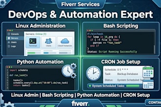 do linux system administration, bash and python scripting