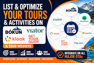 list and optimize your tours and activities on bokun viator klook getyourguide