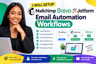 setup mailchimp brevo jotform email automation workflow