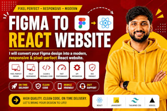 convert figma to react website