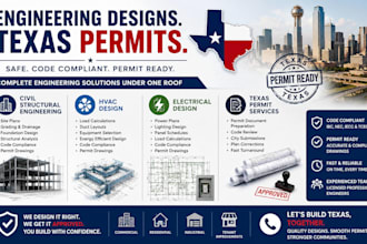 civil structural engineering permit hvac design electric design for texas permit