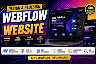 design redesign webflow website figma to webflow cms animations landing page SEO